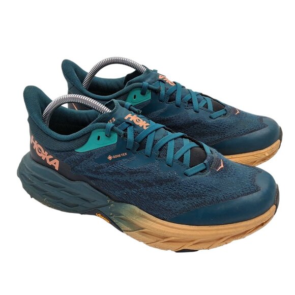 Hoka Shoes Womens Size 10 Teal Speedgoat 5 GTX Gore-Tex Trail Vibram 1127913 - Picture 1 of 9
